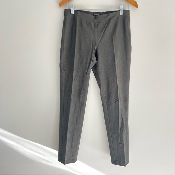 EILEEN FISHER Gray Green Washable Flex Ponte Straight Ankle Length Pants Sz XS - Picture 4 of 15